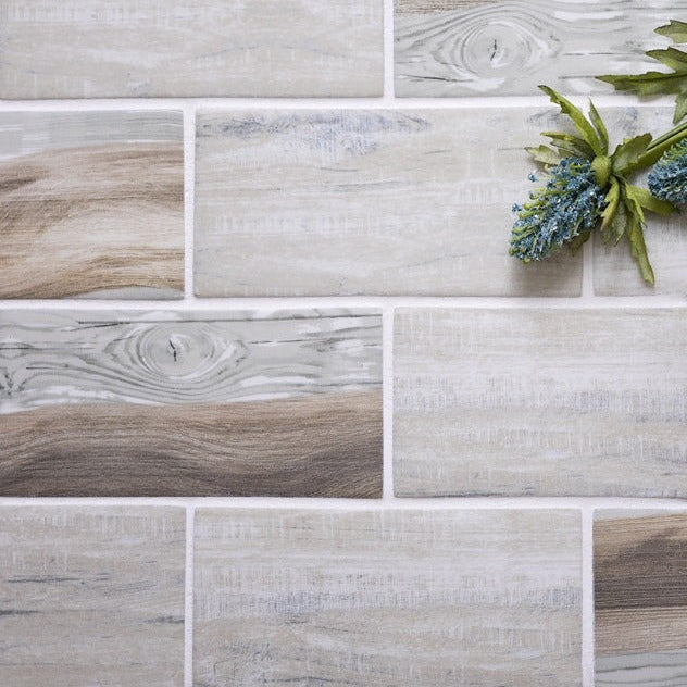 Beige 12x12 Matte Brick Recycled Glass Mosaic Tile (10 pack, 9.18 sq ft/case) - Sample