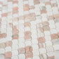 Sample - Thassos, Norway Rose 11x11 Polished Fan Mosaic Tile (4.2 sq ft/case, 5-Pack)