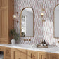 Sample - Thassos, Norway Rose 12x12 Polished Picket Mosaic Tile (5.3 sq ft/case, 5-Pack)