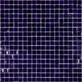 Glossy indigo blue 12x12 glass mosaic tile sheet with small square tiles for wall and floor use