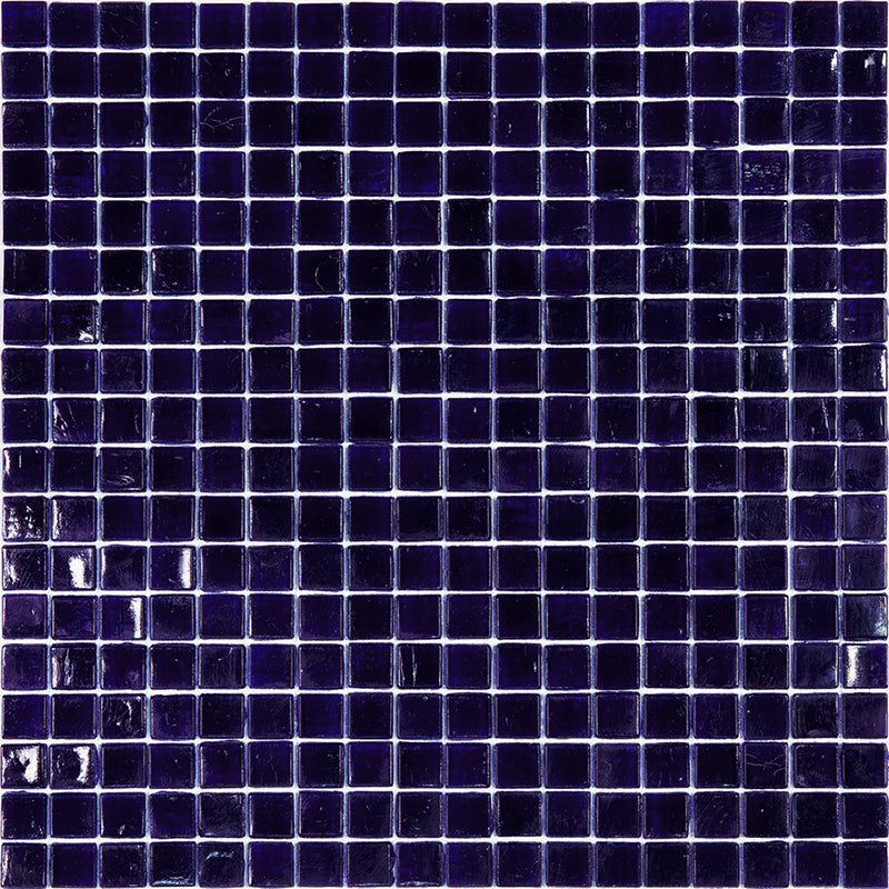 20-pack Skosh 11.6 in. x 11.6 in. Glossy Indigo Blue Glass Mosaic Wall and Floor Tile (18.69 sq ft/case) - Sample