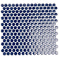 Indigo Blue 12x12 Glossy Penny Round Porcelain Mosaic Tile (10 pack, 9.87 sq ft/case) - Sample