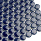Indigo Blue 12x12 Glossy Penny Round Porcelain Mosaic Tile (10 pack, 9.87 sq ft/case) - Sample