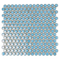Sample - Sky Blue 12x12 Glossy Penny Round Porcelain Mosaic Tile (10 pack, 9.87 sq ft/case)