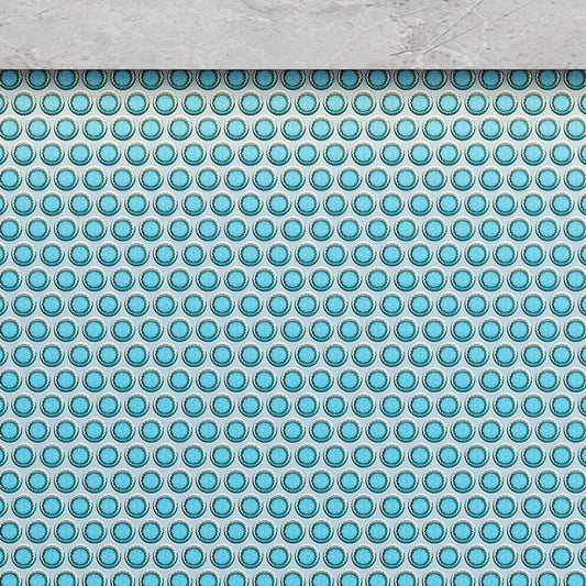 Sky Blue 12x12 Glossy Penny Round Porcelain Mosaic Tile (10 pack, 9.87 sq ft/case)
