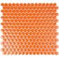 Orange 12x12 Glossy Penny Round Porcelain Mosaic Tile (10 pack, 9.87 sq ft/case) - Sample
