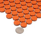 Orange 12x12 Glossy Penny Round Porcelain Mosaic Tile (10 pack, 9.87 sq ft/case) - Sample
