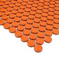 Orange 12x12 Glossy Penny Round Porcelain Mosaic Tile (10 pack, 9.87 sq ft/case) - Sample