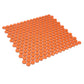 Orange 12x12 Glossy Penny Round Porcelain Mosaic Tile (10 pack, 9.87 sq ft/case) - Sample