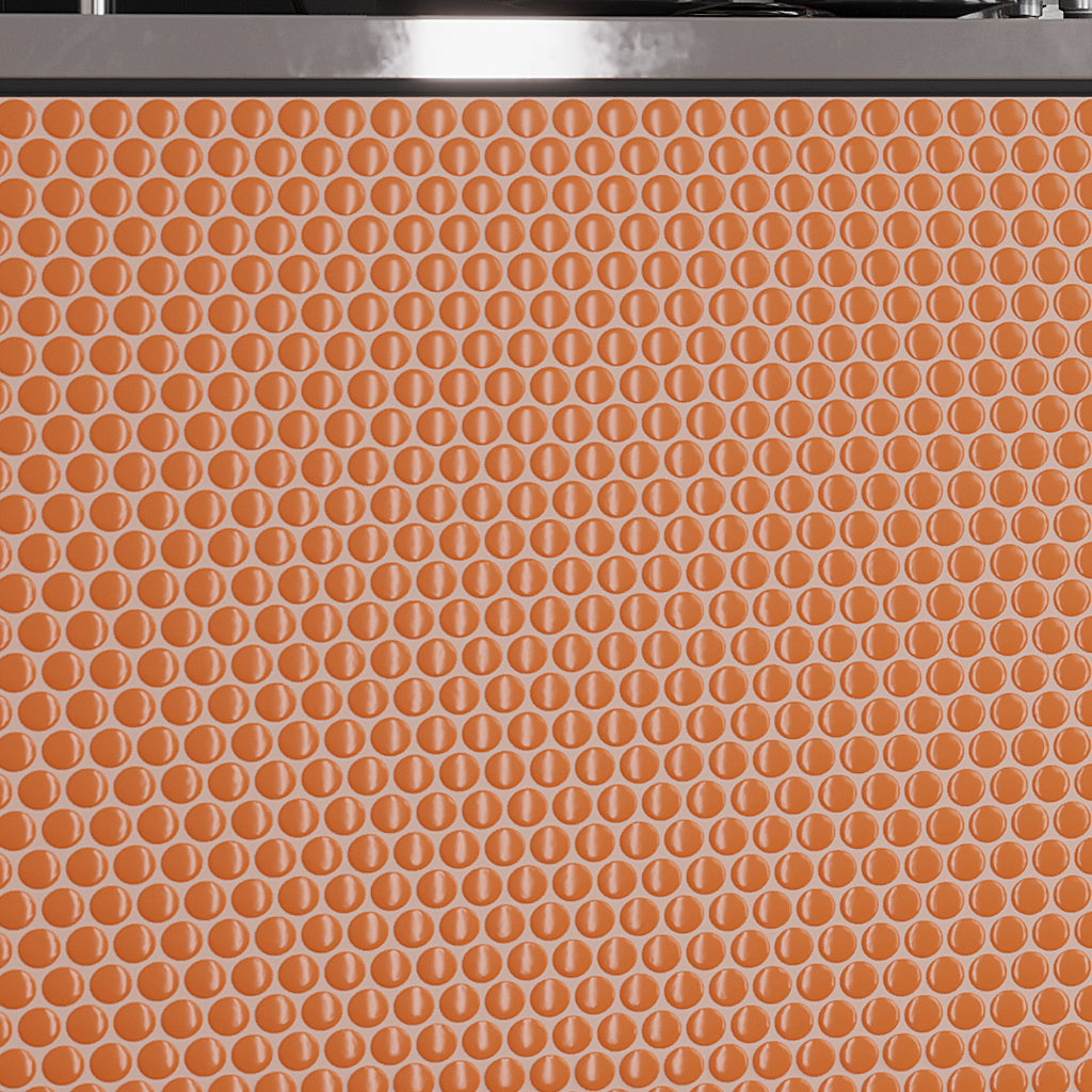 Orange 12x12 Glossy Penny Round Porcelain Mosaic Tile (10 pack, 9.87 sq ft/case)