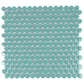 Turquoise 12x12 Glossy Penny Round Porcelain Mosaic Tile (10 pack, 9.87 sq ft/case) - Sample