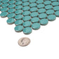 Turquoise 12x12 Glossy Penny Round Porcelain Mosaic Tile (10 pack, 9.87 sq ft/case) - Sample