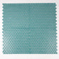 Turquoise 12x12 Glossy Penny Round Porcelain Mosaic Tile (10 pack, 9.87 sq ft/case) - Sample