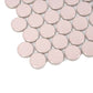 Nude Pink 12x12 Glossy Penny Round Porcelain Mosaic Tile (10 pack, 9.87 sq ft/case) - Sample