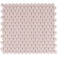 Nude Pink 12x12 Glossy Penny Round Porcelain Mosaic Tile (10 pack, 9.87 sq ft/case) - Sample