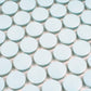 Cyan Blue 12x12 Matte Penny Round Porcelain Mosaic Tile (10 pack, 9.87 sq ft/case) - Sample