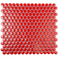 Sample - Red 12x12 Glossy Penny Round Porcelain Mosaic Tile (10 pack, 9.87 sq ft/case)