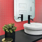Red 12x12 Glossy Penny Round Porcelain Mosaic Tile (10 pack, 9.87 sq ft/case) - Sample