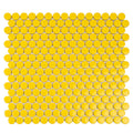 Sample - Yellow 12x12 Glossy Penny Round Porcelain Mosaic Tile (10 pack, 9.87 sq ft/case)
