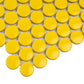 10 pack Cirkel 0.75 in. x 0.75 in. Glossy Yellow Porcelain Penny Round Wall and Floor Tile (9.87 sq ft/case) - Sample