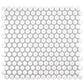1X1 Cirkel Glossy White Porcelain Tile