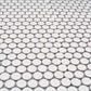 1X1 Cirkel Glossy White Porcelain Penny Round Tile