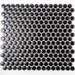 Black 12x12 Glossy Penny Round Porcelain Mosaic Tile (10 pack, 9.87 sq ft/case) - Sample