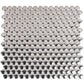 Metallic Silver 12x12 Glossy Penny Round Porcelain Mosaic Tile (10 pack, 9.87 sq ft/case) - Sample