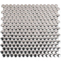 Sample - Metallic Silver 12x12 Glossy Penny Round Porcelain Mosaic Tile (10 pack, 9.87 sq ft/case)