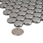 Metallic Silver 12x12 Glossy Penny Round Porcelain Mosaic Tile (10 pack, 9.87 sq ft/case) - Sample
