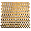 Sample - Gold 12x12 Glossy Penny Round Porcelain Mosaic Tile (10 pack, 9.87 sq ft/case)