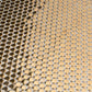 Gold 12x12 Glossy Penny Round Porcelain Mosaic Tile (10 pack, 9.87 sq ft/case) - Sample