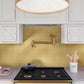Gold 12x12 Glossy Penny Round Porcelain Mosaic Tile (10 pack, 9.87 sq ft/case) - Sample