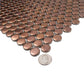 1x1 Cirkel Gold Matte Porcelain Penny Tile