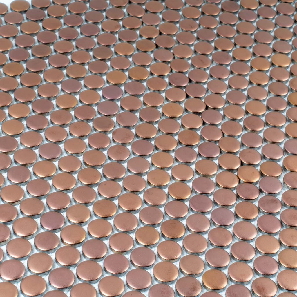1x1 Cirkel Gold Penny Round Tile