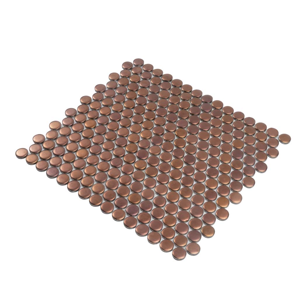 Magnificent Gold Penny Round Backsplash Tile