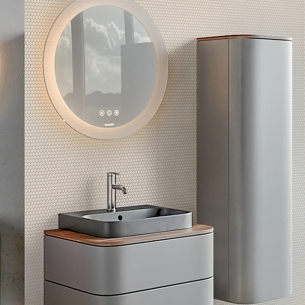 Cirkel Beige 11.46 in. x 12.4 in. Glossy Porcelain Mosaic Wall and Floor Tile (22 Cases, 217.14 sq ft/Pallet)