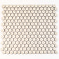1x1 Cirkel Beige Glossy Penny Tile