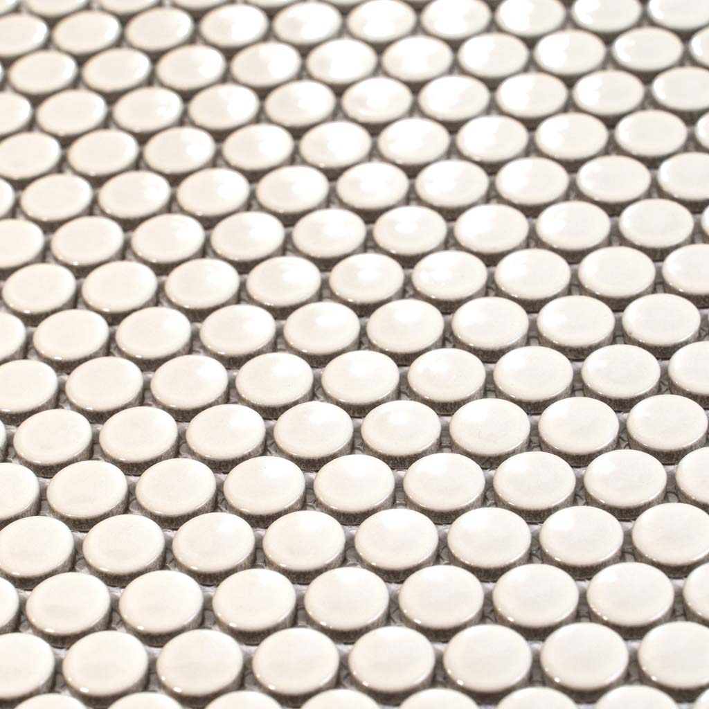 1x1 Cirkel Beige Porcelain Penny Round Tile
