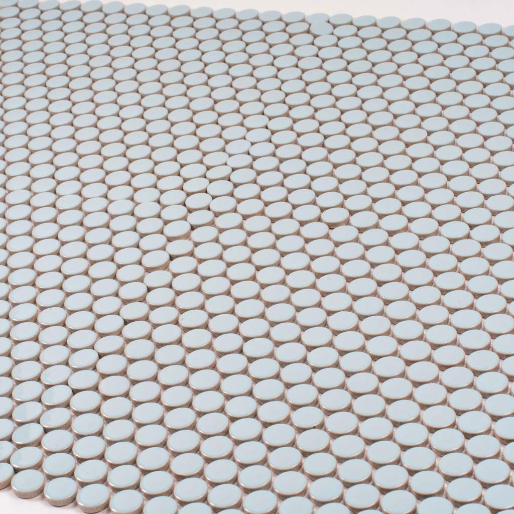 1x1 Cirkel Blue Penny Round Tile
