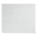 Sample - White 10x12 Matte Hexagon Porcelain Mosaic Tile (10 pack, 8.36 sq ft/case)