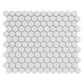 Cirkel Hex 10.2 in. x 11.8 in. Matte White Porcelain Mosaic Wall and Floor Tile (8.36 sq ft/case) - 10 pack