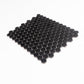 Cirkel Hex 10.2 in. x 11.8 in. Matte Black Porcelain Mosaic Wall and Floor Tile (8.36 sq ft/case) - 10 pack