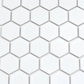 Cirkel Hex 10.7 in. x 11.1 in. Matte White Porcelain Mosaic Wall and Floor Tile (8.25 sq ft/case) - 10 pack