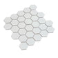 Cirkel Hex 10.7 in. x 11.1 in. Matte White Porcelain Mosaic Wall and Floor Tile (8.25 sq ft/case) - 10 pack