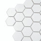 Cirkel Hex 10.7 in. x 11.1 in. Matte White Porcelain Mosaic Wall and Floor Tile (8.25 sq ft/case) - 10 pack