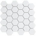 matte white hexagon porcelain mosaic tile sheet for wall and floor use