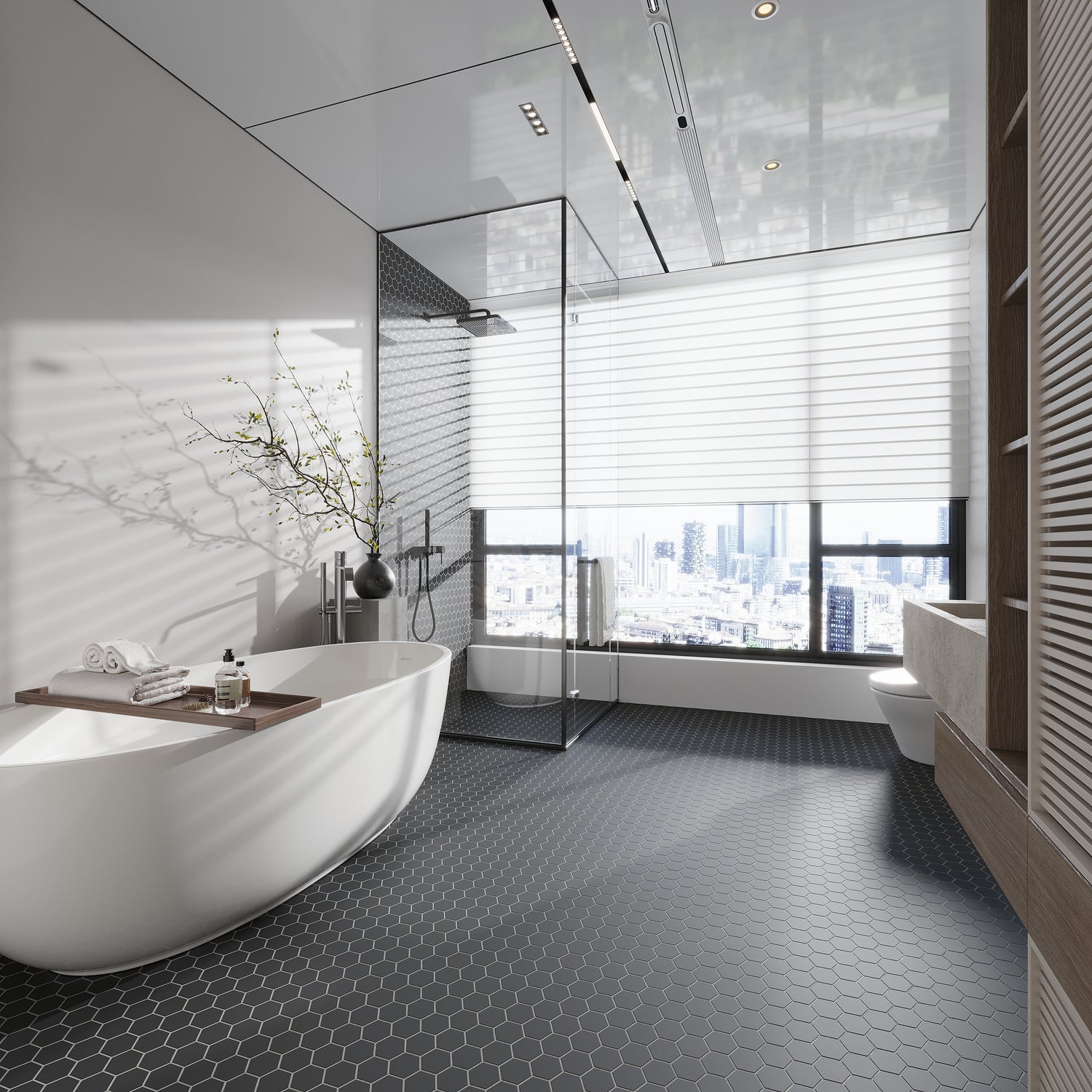 Black 11x11 Matte Hexagon Porcelain Mosaic Tile (10 pack, 8.25 sq ft/case)