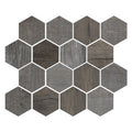 Sample - Ash Gray 10x12 Matte Hexagon Porcelain Mosaic Tile (5 pack, 4.02 sq ft/case)