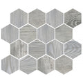 Sample - Gray 10x12 Matte Hexagon Porcelain Mosaic Tile (5 pack, 4.02 sq ft/case)